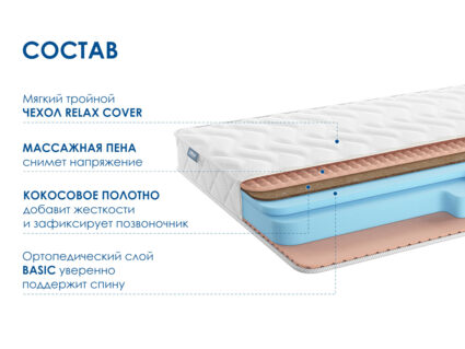 Матрас Димакс Relmas Cocos Roll 16 520