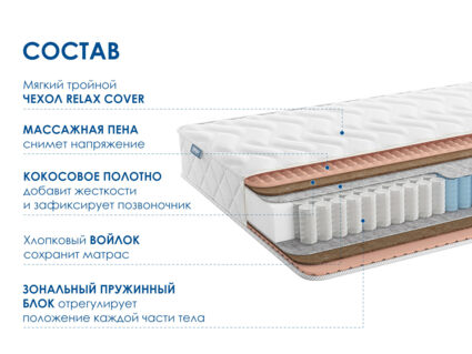 Матрас Димакс Relmas Cocos 3Zone 28