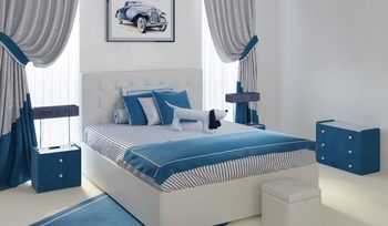 Кровать по распродаже Димакс Нордо с п/м 120x200 Велюр Velutto 01